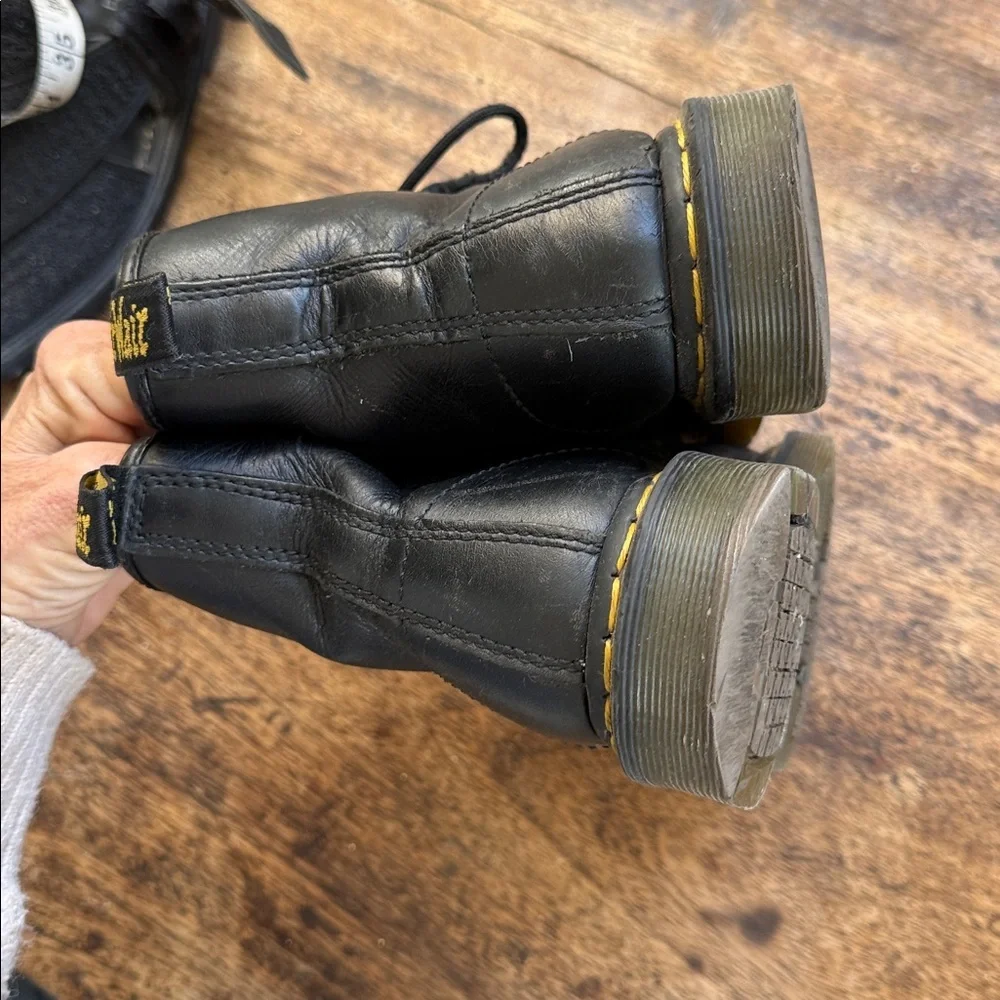 Dr. Martens Black Leather Combat Boots - Picture 6 of 12